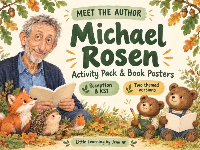 Michael Rosen Author Study Activity Pack & Book Posters | Reception & KS1