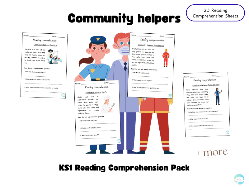 Community Helpers Reading Comprehension Pack – KS1