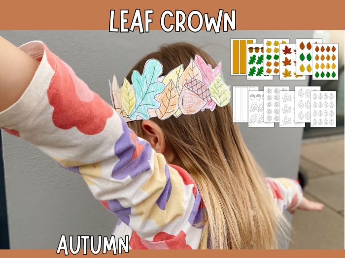 Autumn Leaf Crown - Printable Craft for Kids