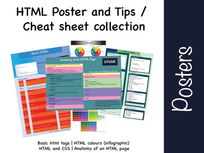 HTML Poster and Tips / Cheat sheet collection