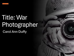 NEW EDUQAS POEM-WAR PHOTOGRAPHER