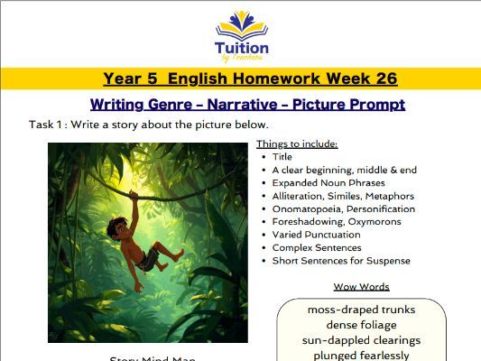 26. Year 5 - Creative Writing & Spelling