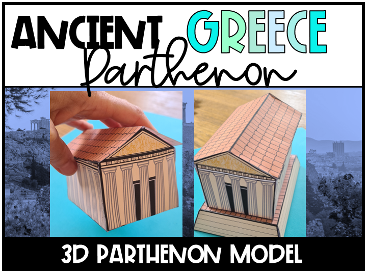 Ancient Greece Parthenon Craft 3D Model History Project Reading Passage