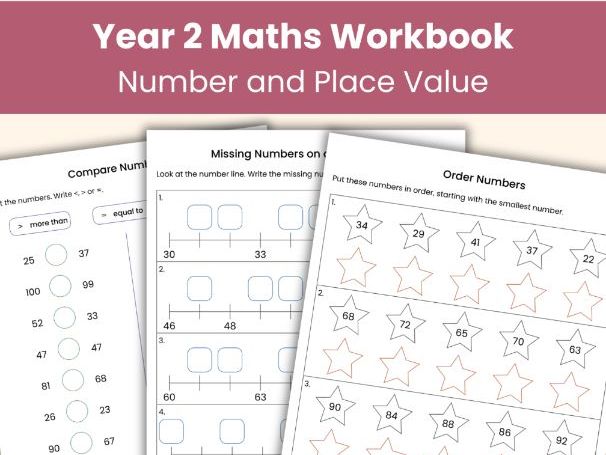 Year 2 Maths Workbook | Number and Place Value | Printable Worksheets