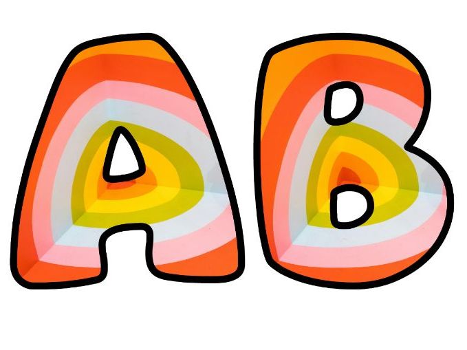 Abstract Art Pattern Core Classroom Display | Lettering Set | Upper & Lowercase, 0-9 and Signs