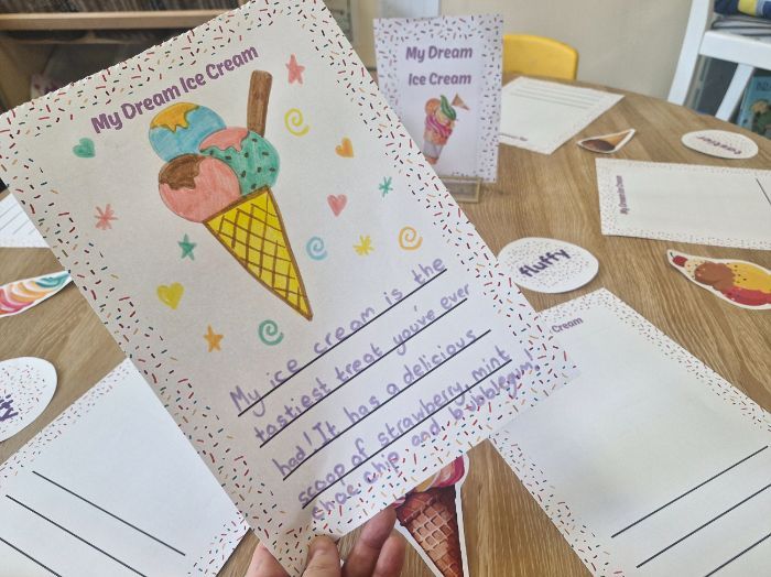 Ice cream writing