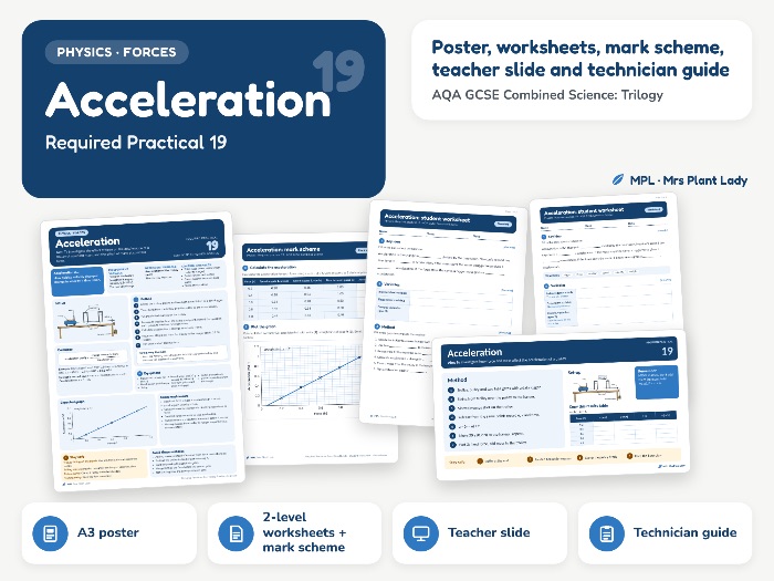 Acceleration Required Practical 19 Resources - AQA GCSE Combined Science Trilogy
