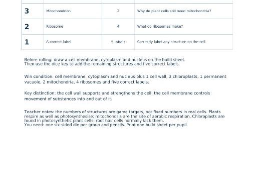 Plant Cell Drive | Biology Retrieval Game | KS3 GCSE