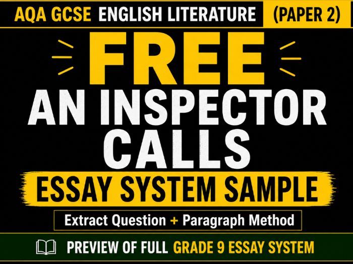 FREE – An Inspector Calls Essay Writing Sample (Grade 9 Paragraph + Method) – AQA English Literature