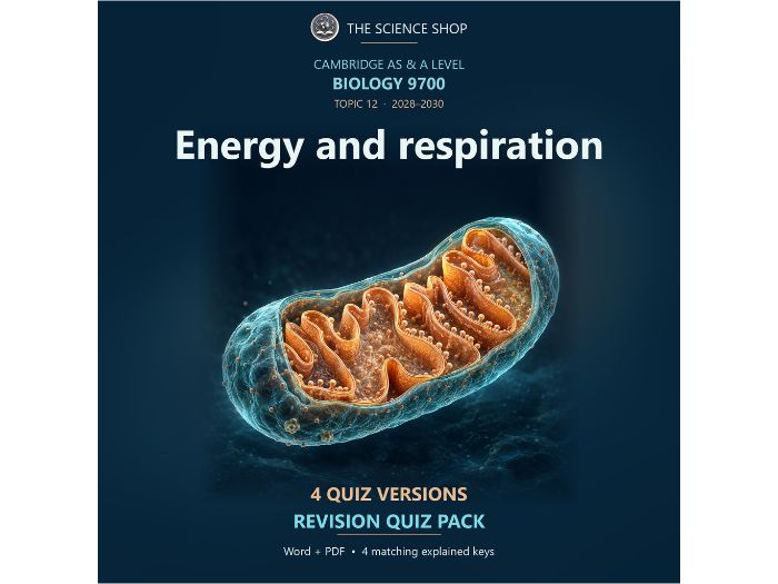 Energy and respiration | Cambridge A Level Biology 9700 | 4 Revision Quizzes