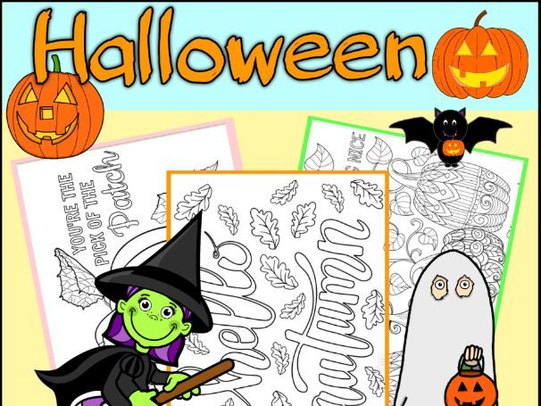 Autumn & Fall colouring pages Activities printable worksheets - Halloween Crafts 2