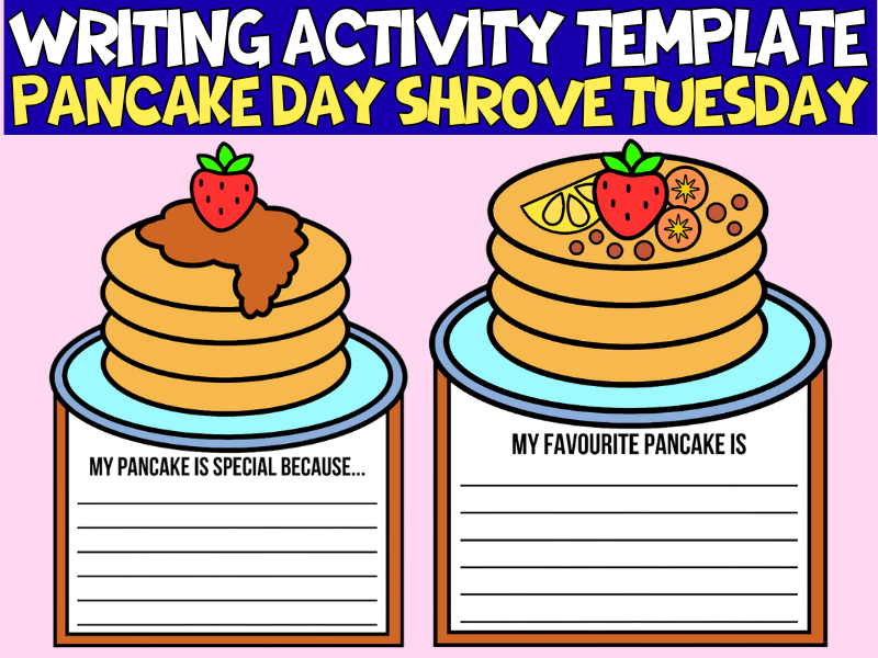 Pancake Day Writing Craft | Shrove Tuesday EYFS KS1 Writing Templates