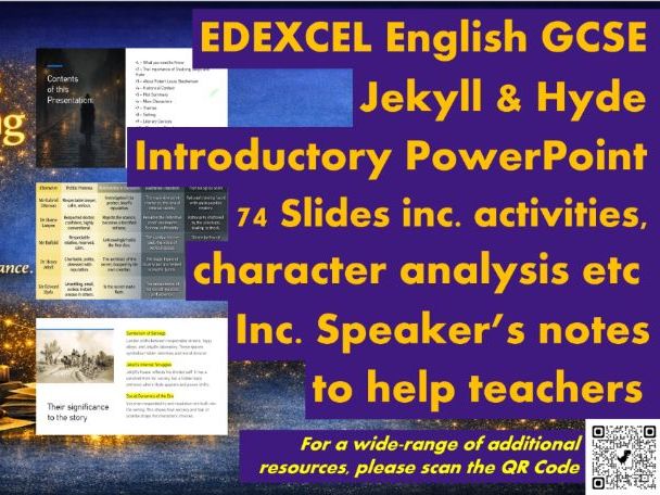 EDEXCEL GCSE English Literature - Paper 2 (1ET0/02) - Introductory PowerPoint - Dr Jekyll & Mr Hyde