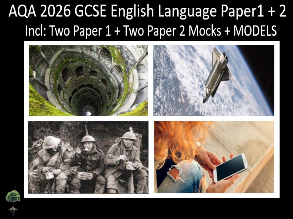 Four AQA 2026 GCSE English Language Paper 1 + 2 Mocks | Models