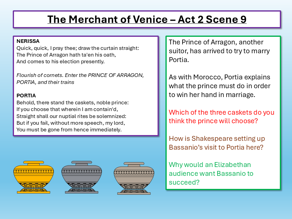 The Merchant of Venice Act 2 Scene 9