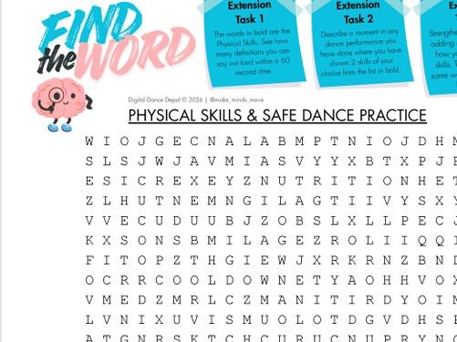 Find the Word GCSE Dance Physical Skills
