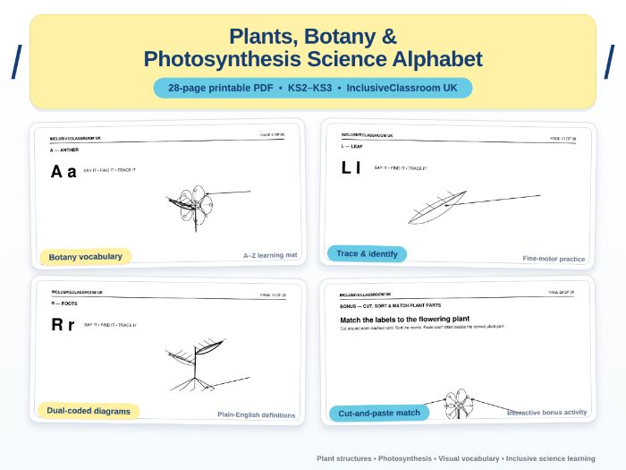Plants Botany Science Alphabet AZ Book