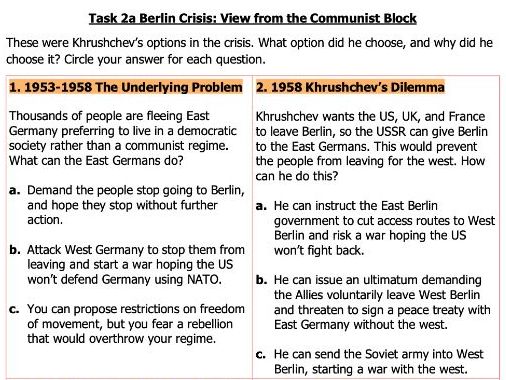 Causes of the 1961 Berlin Crisis