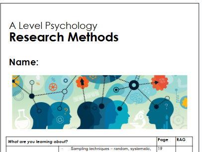AQA psychology Research Methods Y12 NEW SPEC