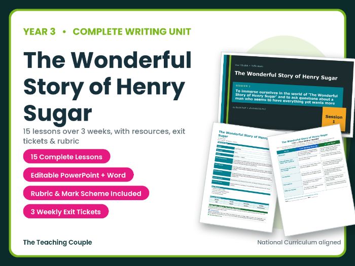 The Wonderful Story of Henry Sugar | Year 3 English Unit | 15 Complete Lessons + Resources