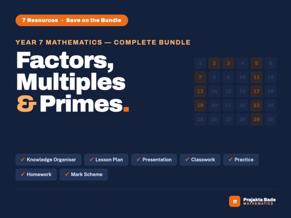Year 7 Maths | Factors & Primes | All in one