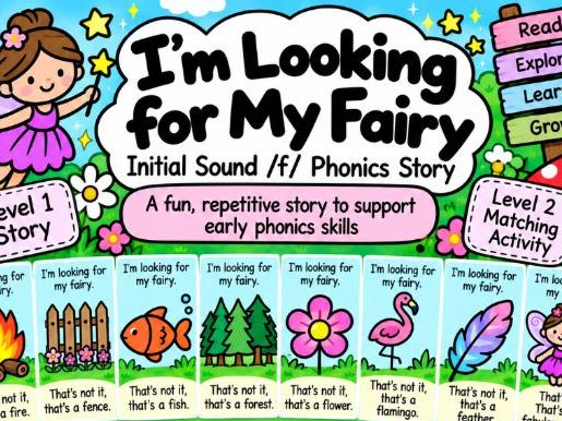 Initial Sound /f/ Phonics Story | I’m Looking for My Fairy | SEND Phonics Activity
