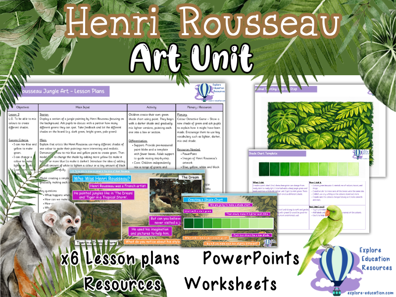KS1 Henri Rousseau Art Unit - 6 Outstanding Lessons