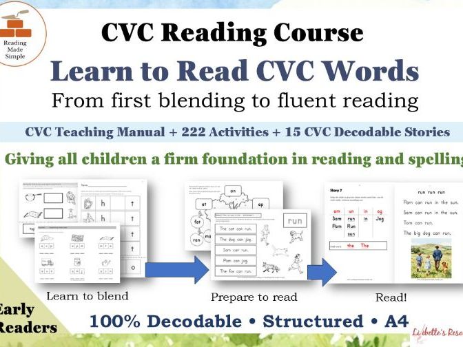 Learn to blend and Read with CVC Words: Complete Course