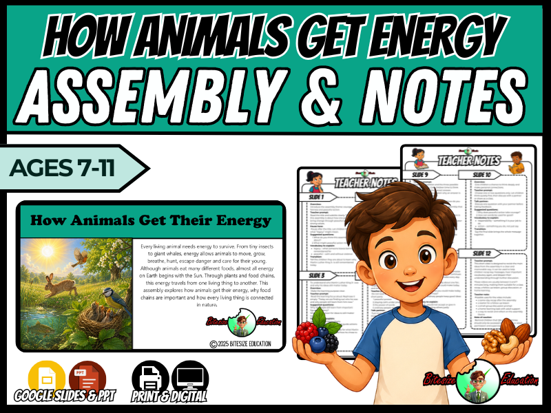 How Animals Get Their Energy | Assembly Presentation | Year 3/4