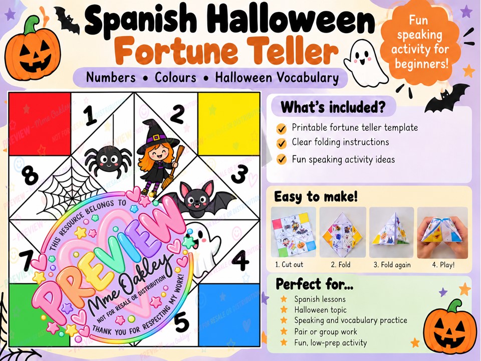 Halloween | Spanish | Fortune teller | Chatterbox