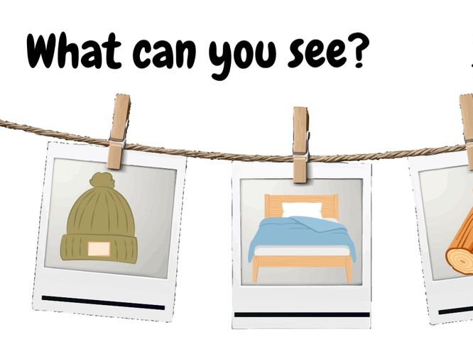 10 pages of What can you see? CVC / Word writing