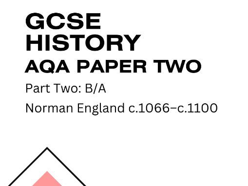 AQA GCSE History Norman England Workbook | 1066–1100 | Paper 2 Exam Practice