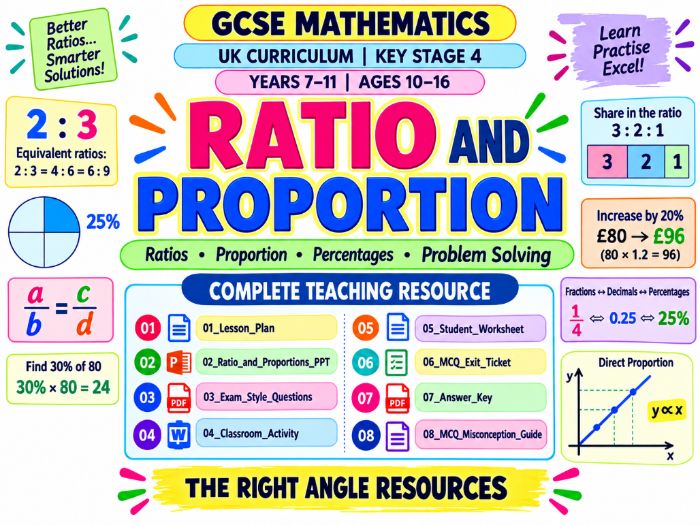 GCSE Ratio & Percentages Complete Lesson & Exam Practice Bundle | Worksheets & Answers