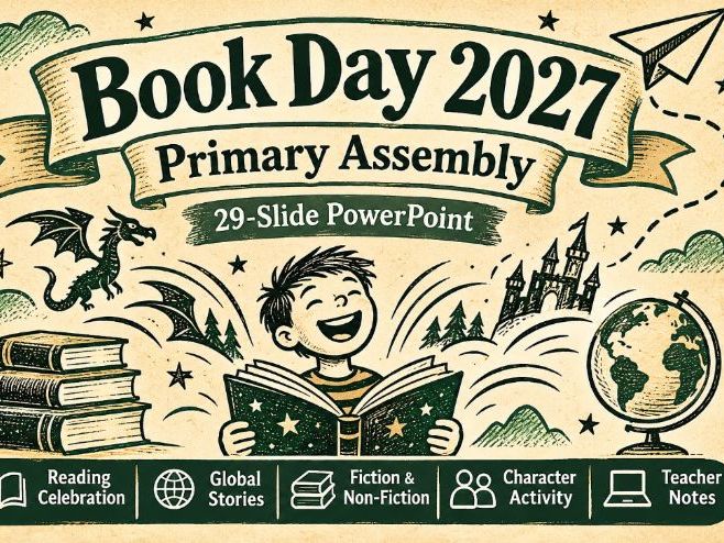Book Day 2027 | Primary Assembly & Activities | 29-Slide PowerPoint