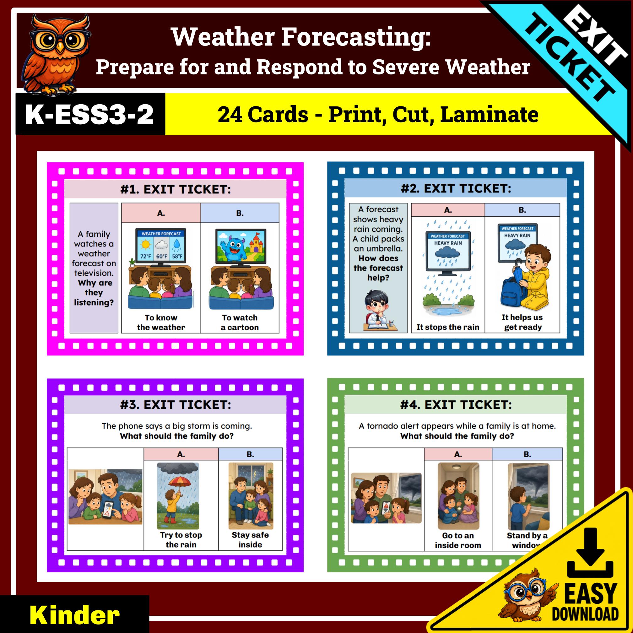 NGSS K-ESS3-2 Weather Forecasting: Prepare for and Respond to Severe Weather