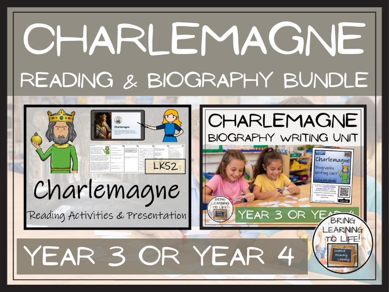 Charlemagne Comprehension & Biography Bundle | LKS2