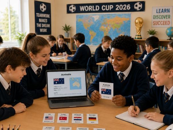 World Cup Countries, Flags, Capitals & Groups Activity Cards