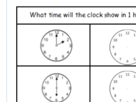 Time interval problems KS1