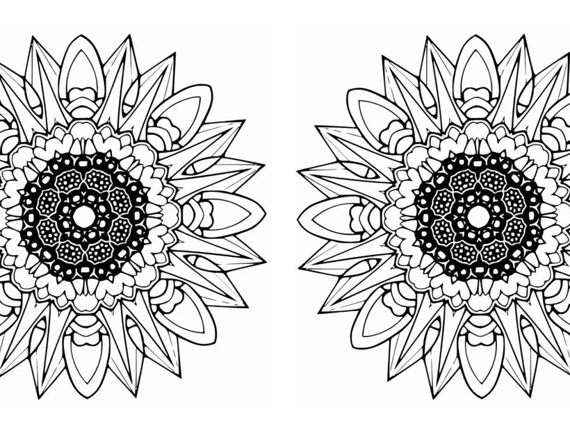 Mindful colouring printable template