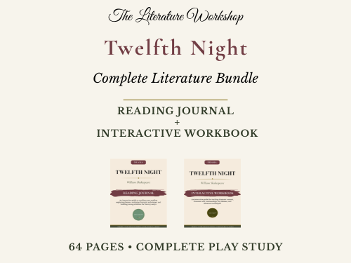 Twelfth Night Literature Study Bundle | Reading Journal & Interactive Workbook | Shakespeare