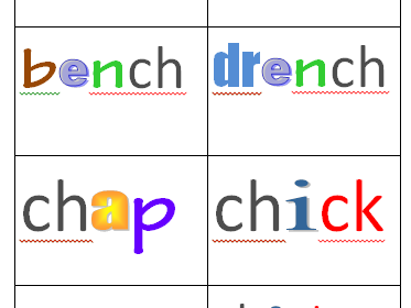 Phonics flashcards phase 3 blends sample