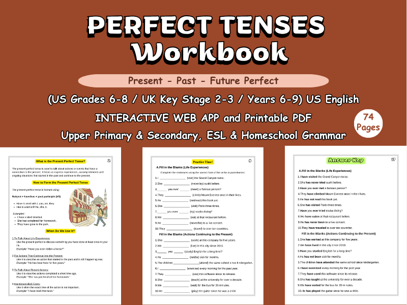 Perfect Tenses Workbook: Gr 6-8 / KS 2–3