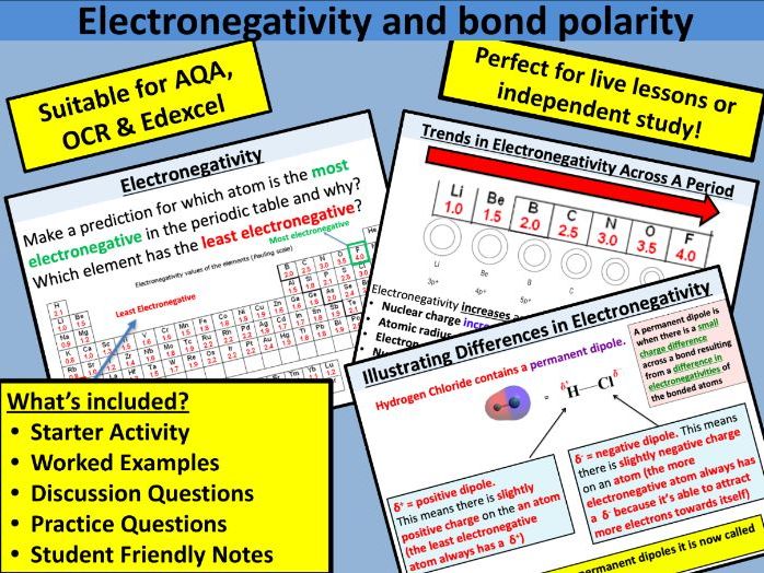 Electronegativity & Bond Polarity