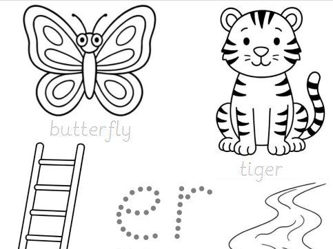 Phonics Support- Phase 3 Phoneme Trace & Colour Sheet