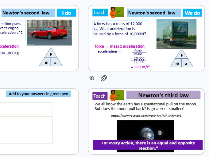 Newtons three Laws GCSE Combined science AQA