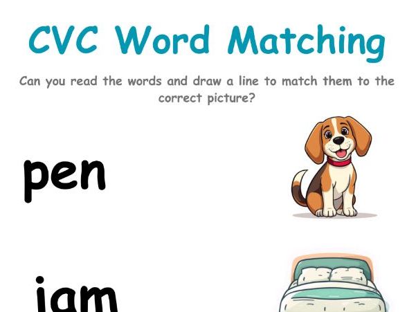 CVC Word Matching Activity