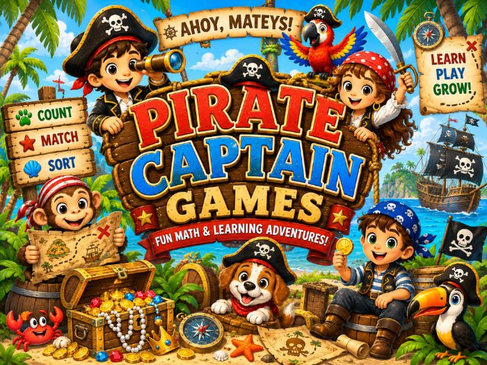 Pirate Math Games & Centers | Numbers 1–20, Counting, Shapes & Number Sense | Preschool–1st Grade