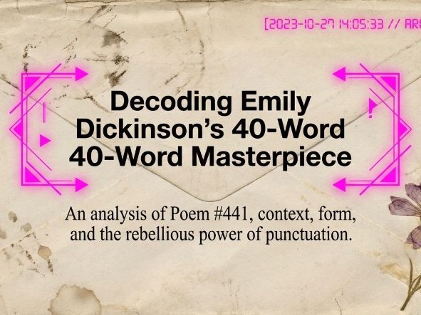 This is my letter to the World by Emily Dickinson | Senior English Analysis Deck