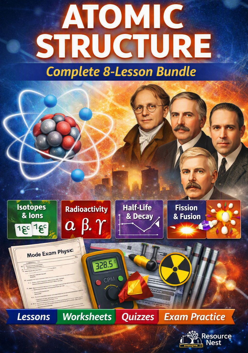 GCSE - Atomic Structure – Full 8‑Lesson Bundle with KO (Year 10 Physics)
