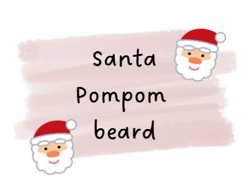 Santa pompom beard